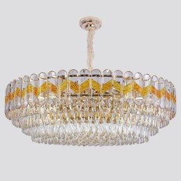Plafonnier suspendu de luxe en cristal, 9, 12 ou 16 lumières