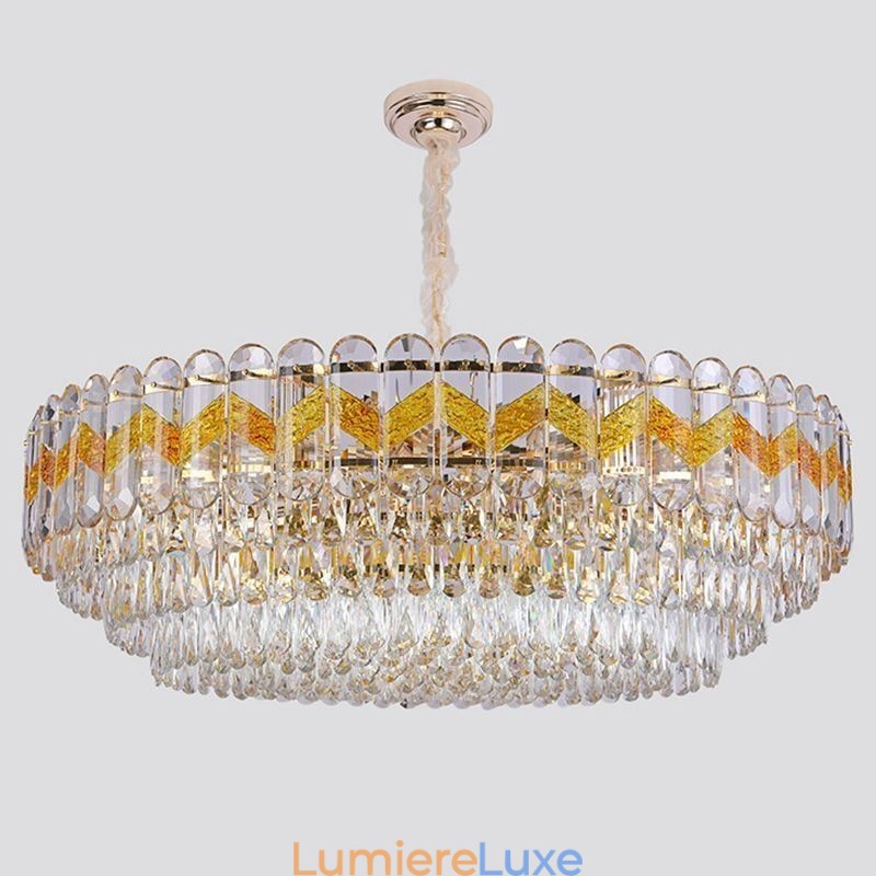 Plafonnier suspendu de luxe en cristal, 9, 12 ou 16 lumières