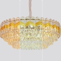 Plafonnier suspendu de luxe en cristal, 9, 12 ou 16 lumières