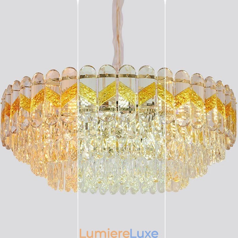 Plafonnier suspendu de luxe en cristal, 9, 12 ou 16 lumières