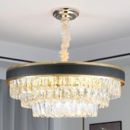 Suspension moderne en cristal, 9, 12 ou 16 lumières