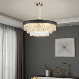 Suspension moderne en cristal, 9, 12 ou 16 lumières