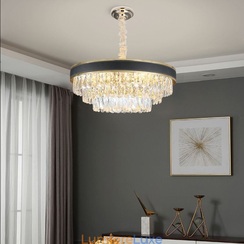 Suspension moderne en cristal, 9, 12 ou 16 lumières