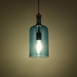 Lustre moderne avec abat-jour en verre