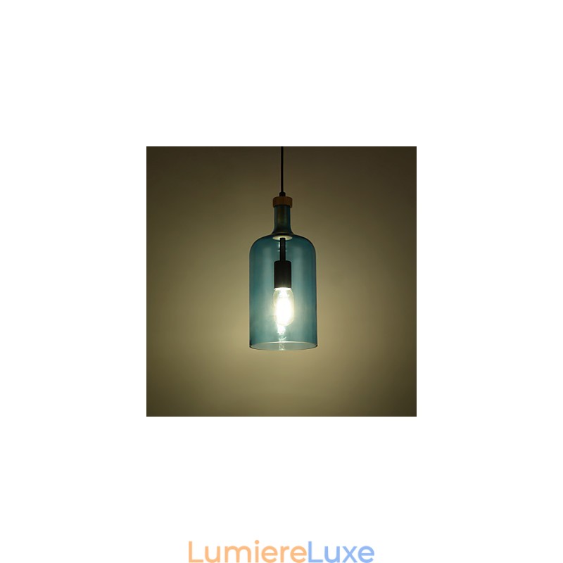 Lustre moderne avec abat-jour en verre