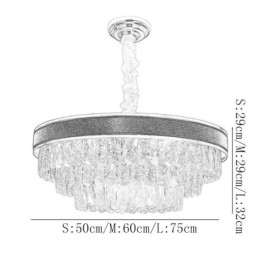 Suspension moderne en cristal, 9, 12 ou 16 lumières