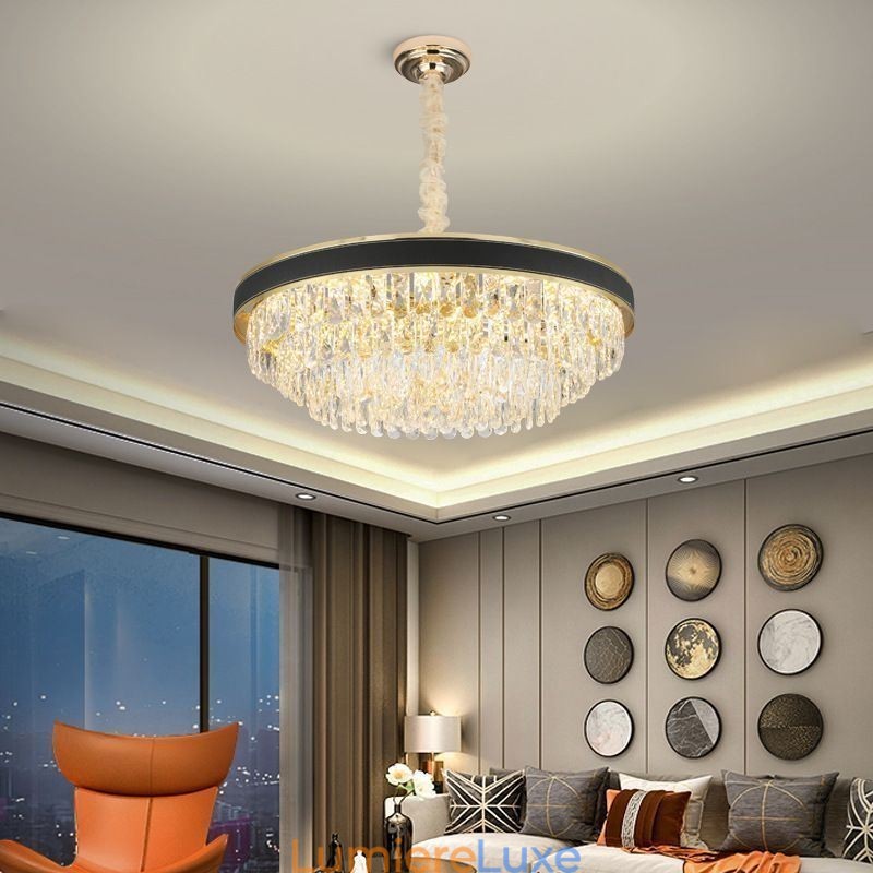 Suspension moderne en cristal, 9, 12 ou 16 lumières