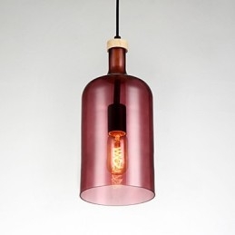 Lustre moderne avec abat-jour en verre