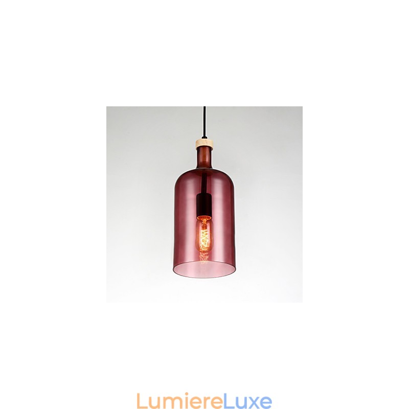 Lustre moderne avec abat-jour en verre