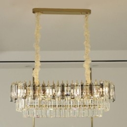 Suspension rectangulaire en cristal