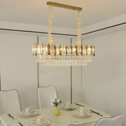 Suspension rectangulaire en cristal