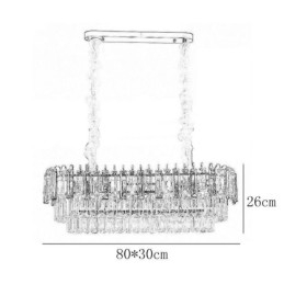 Suspension rectangulaire en cristal