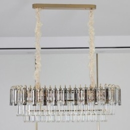 Suspension rectangulaire en cristal