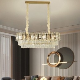 Suspension rectangulaire en cristal