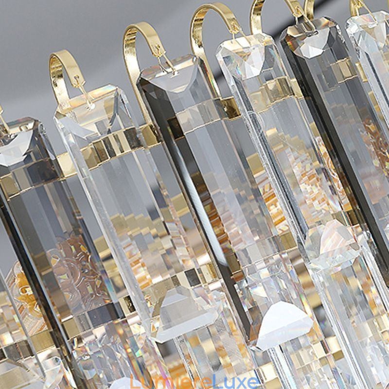 Suspension rectangulaire en cristal