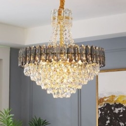 Suspension en cristal, luminaire suspendu conique