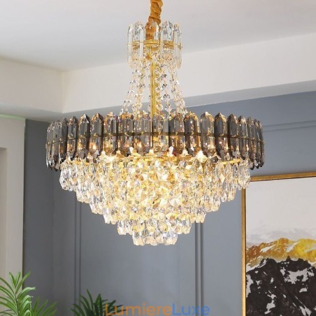 Suspension en cristal, luminaire suspendu conique Suspension en cristal, luminaire suspendu conique