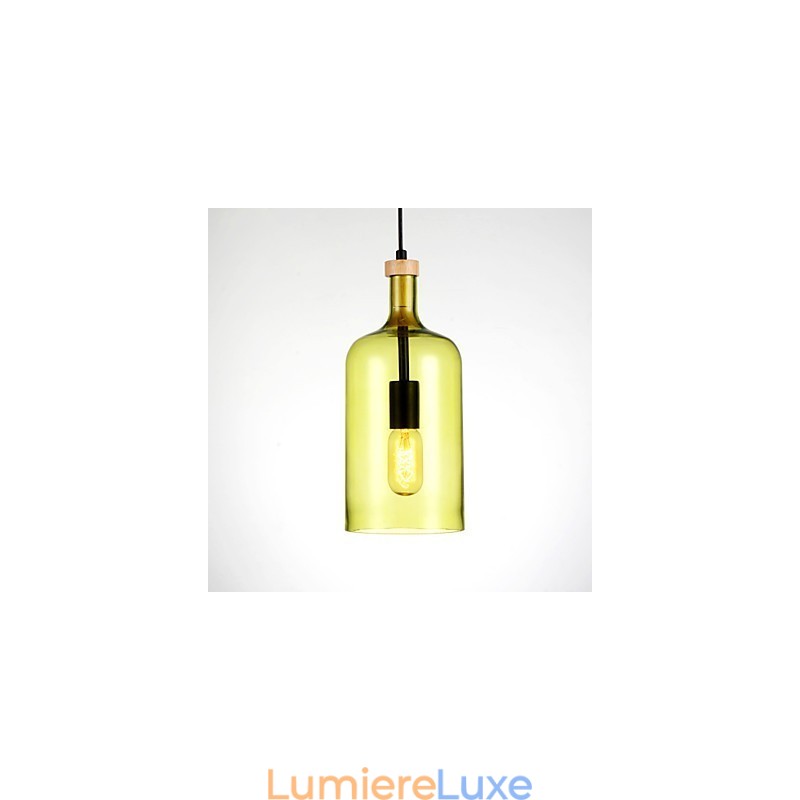 Lustre moderne avec abat-jour en verre