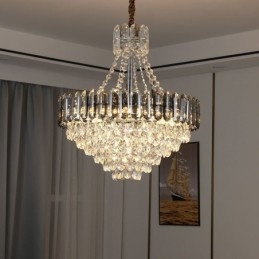 Suspension en cristal, luminaire suspendu conique