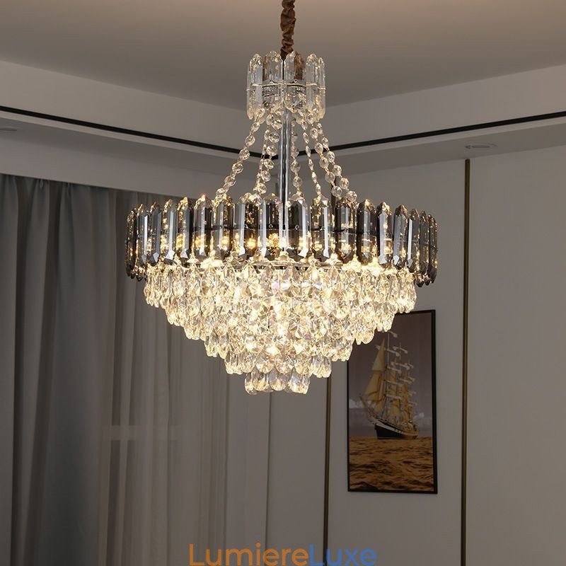 Suspension en cristal, luminaire suspendu conique