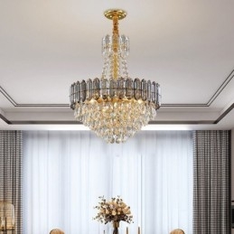 Suspension en cristal, luminaire suspendu conique