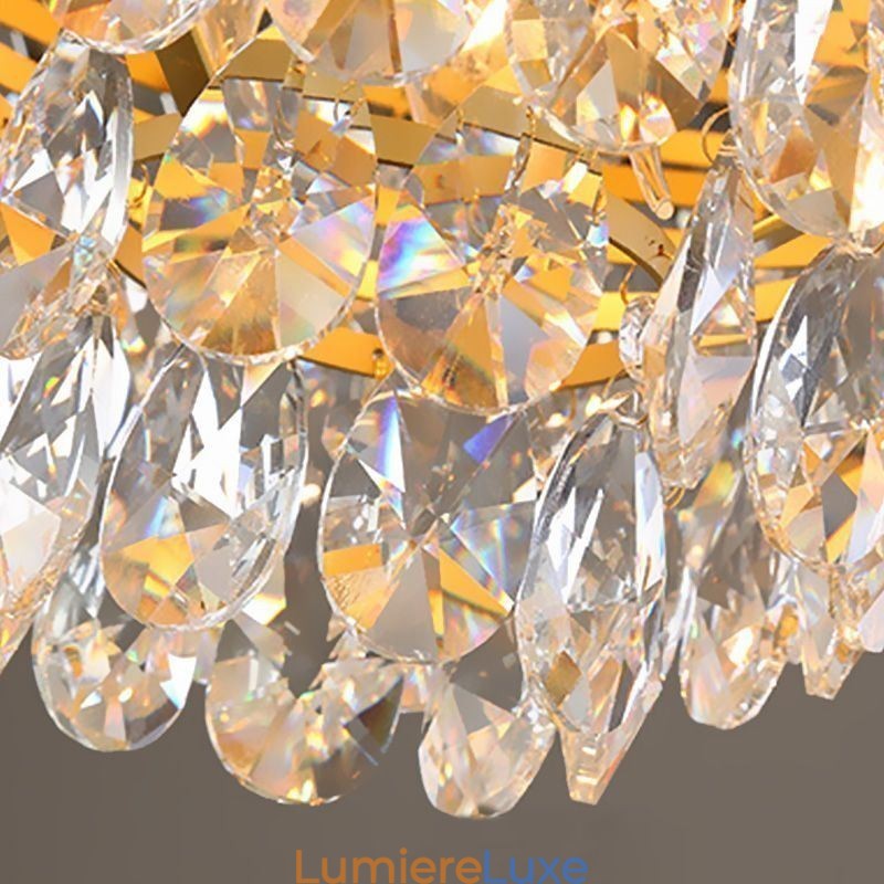 Suspension en cristal, luminaire suspendu conique