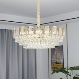 Plafonnier rond suspendu en cristal