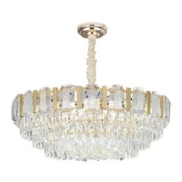 Plafonnier rond suspendu en cristal