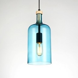 Lustre moderne avec abat-jour en verre