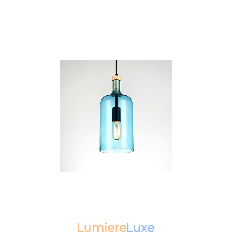 Lustre moderne avec abat-jour en verre