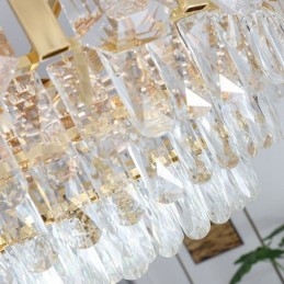 Plafonnier rond suspendu en cristal