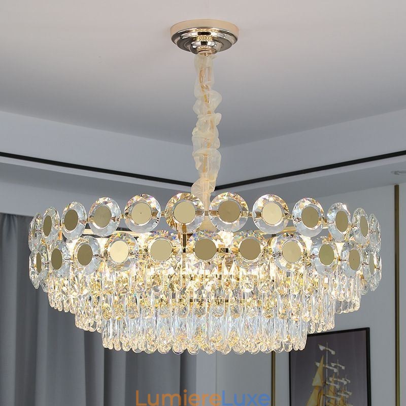 Plafonnier suspendu en cristal moderne