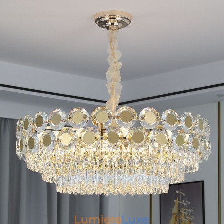 Plafonnier suspendu en cristal moderne Plafonnier suspendu en cristal moderne