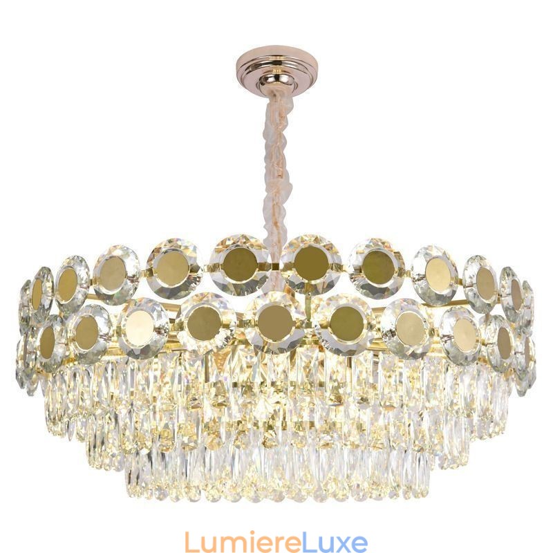 Plafonnier suspendu en cristal moderne