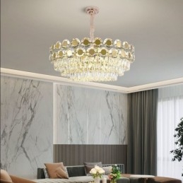 Plafonnier suspendu en cristal moderne