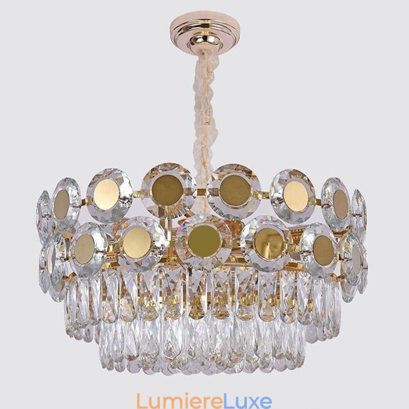 Plafonnier suspendu en cristal moderne