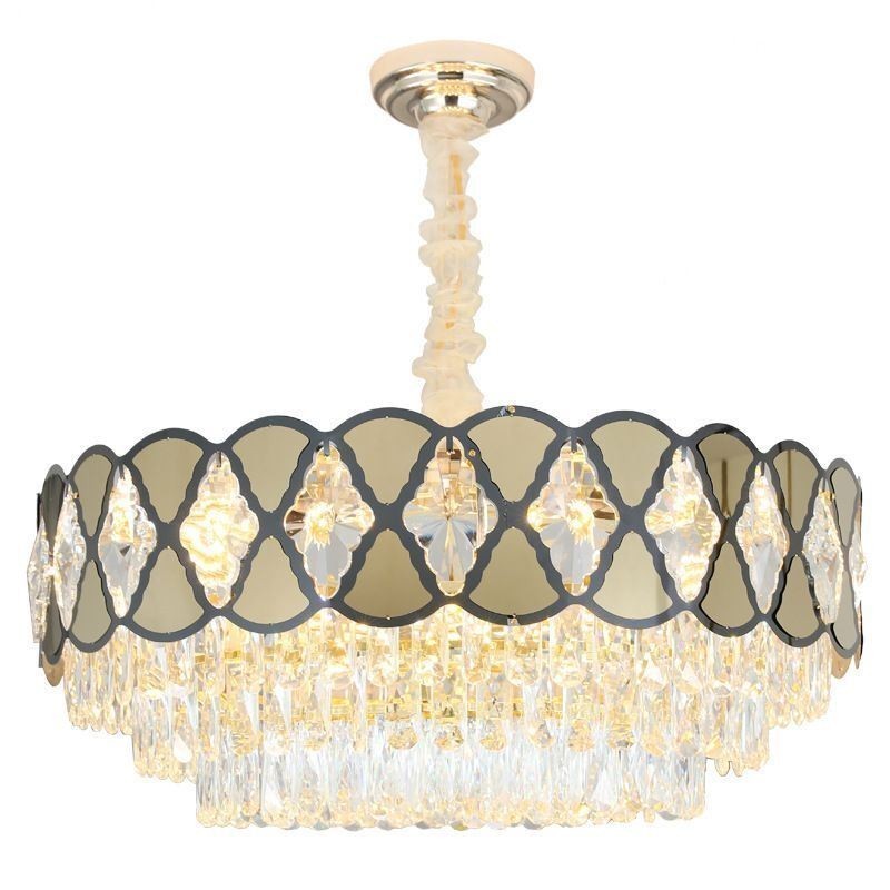 Suspension en cristal, plafonnier moderne en dentelle