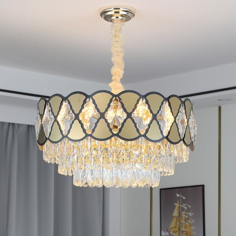 Suspension en cristal, plafonnier moderne en dentelle