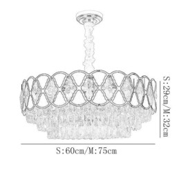 Suspension en cristal, plafonnier moderne en dentelle