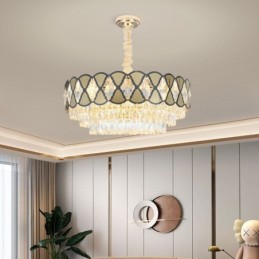 Suspension en cristal, plafonnier moderne en dentelle