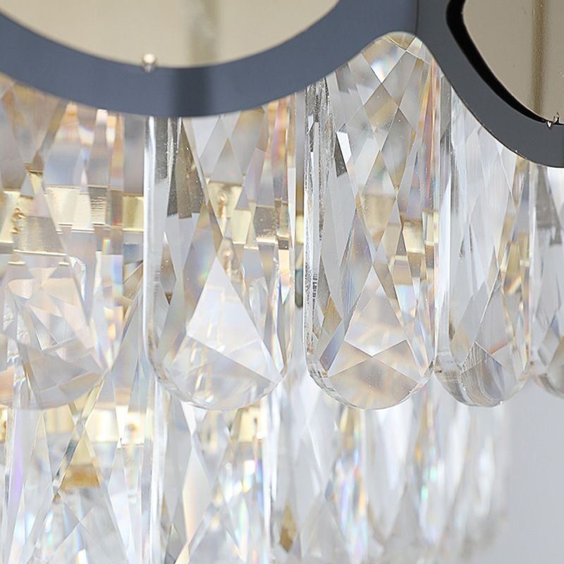 Suspension en cristal, plafonnier moderne en dentelle