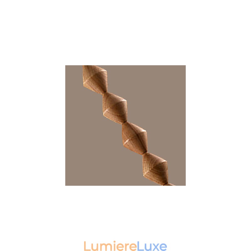 Lustre en bois et bambou de style mini classique traditionnel