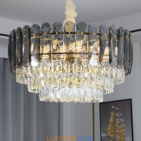 Plafonnier suspendu en cristal Plafonnier suspendu en cristal
