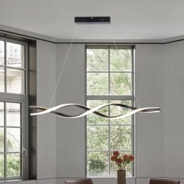 Luminaires suspendus modernes en forme de vague noire
