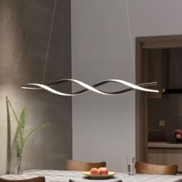 Luminaires suspendus modernes en forme de vague noire