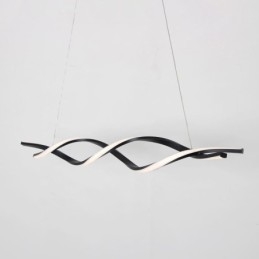 Luminaires suspendus modernes en forme de vague noire