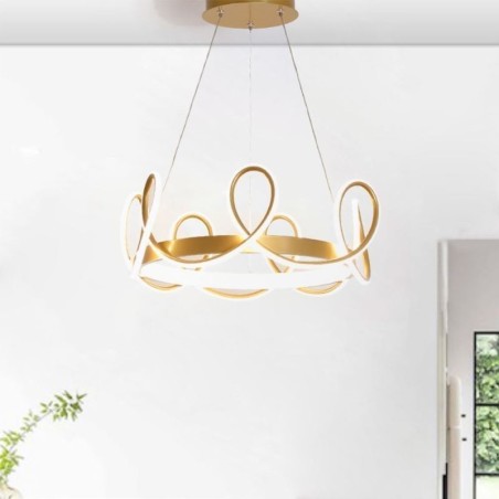 Suspension moderne Couronne Suspension Aluminium 1 Lumière Suspension moderne Couronne Suspension Aluminium 1 Lumière