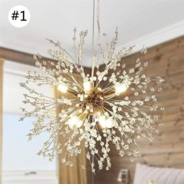 Lustre feu d'artifice 8 lumières, suspension pissenlit