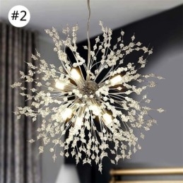 Lustre feu d'artifice 8 lumières, suspension pissenlit
