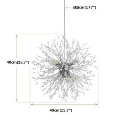 Lustre feu d'artifice 8 lumières, suspension pissenlit